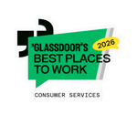 Best Place to Work in Consumer Services (Glassdoor) Best Place to Work in Consumer Services (Glassdoor)
